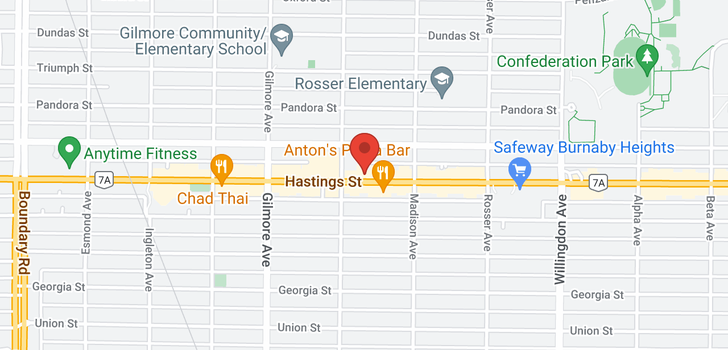 map of 306 4223 HASTINGS STREET